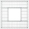 vidaXL Gabion emelt &aacute;gy Ez&uuml;st 80 x 80 x 20 cm Horganyzott ac&eacute;l