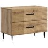 vidaXL &Eacute;jjeliszekr&eacute;ny K&eacute;zműves T&ouml;lgy 62 x 34,5 x 47,5 cm Szerelt Fa