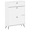 vidaXL Cipőszekr&eacute;ny BREDA 78 x 24 x 103 cm Szerelt Fa Feh&eacute;r
