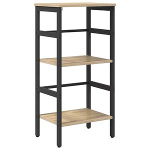 vidaXL K&ouml;nyvespolc 2 szintes 40 x 29,5 x 81 cm Szerelt Fa Sonoma t&ouml;lgy
