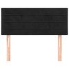 vidaXL fekete bársony fejtámla 90x5x78/88 cm
