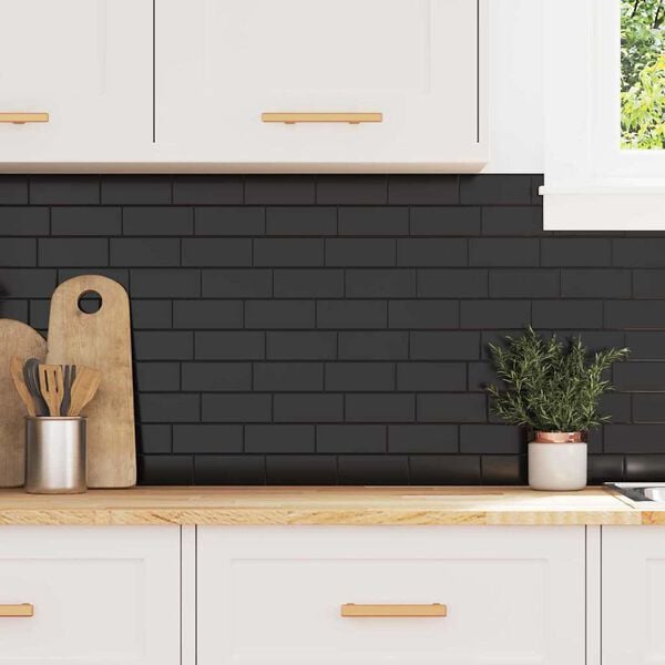 vidaXL Metrócsempe 10 pcs Fekete 29.4 x 21.4 cm Poliuretán és PET