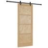 vidaXL Cs&uacute;sz&oacute; ajt&oacute; Term&eacute;szetes &eacute;s Fekete 86 x 211 cm T&ouml;m&ouml;r Fenyőfa