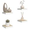 vidaXL 4 db t&ouml;lgysz&iacute;nű &eacute;s feh&eacute;r MDF lebegő fali polc 23x23,5x3,8 cm