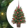 vidaXL Mű kar&aacute;csonyfa 150 LED-del &aacute;llv&aacute;nnyal Z&ouml;ld 75 cm PE &eacute;s PVC