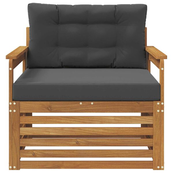 vidaXL K&uuml;lt&eacute;ri kanap&eacute; szett T&ouml;m&ouml;r ak&aacute;cfa &eacute;s poli&eacute;szter Term&eacute;szetes