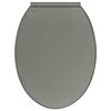vidaXL szürke ovális WC-ülőke lassan csukódó fedéllel