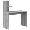 vidaXL Asztal Sz&uuml;rke Sonoma 102 x 50 x 124 cm Szerelt Fa