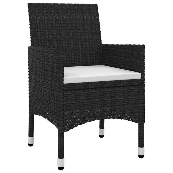 vidaXL 9 r&eacute;szes polyrattan &eacute;s &uuml;veg kerti &eacute;tkezőgarnit&uacute;ra p&aacute;rn&aacute;kkal