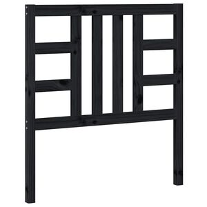vidaXL fekete t&ouml;m&ouml;r fenyőfa &aacute;gyfejt&aacute;mla 96 x 4 x 100 cm