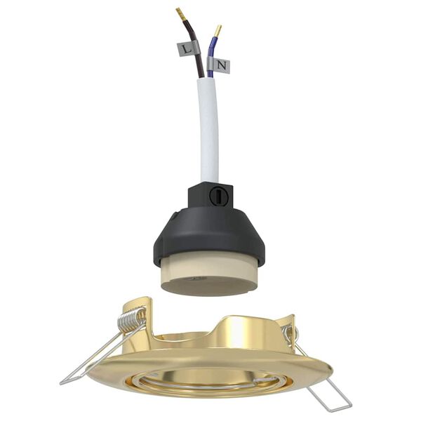 vidaXL Spotl&aacute;mpa 6 pcs Arany 9 x 9 x 2.5 cm F&eacute;m