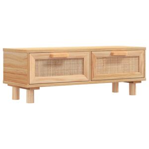 vidaXL barna szerelt fa &eacute;s t&ouml;m&ouml;r fenyőfa doh&aacute;nyz&oacute;asztal 80x40x30 cm