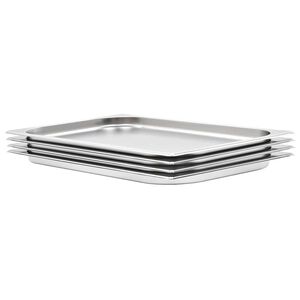 vidaXL 4 db rozsdamentes ac&eacute;l Gasztronorm ed&eacute;ny GN 1/1 20 mm