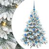 vidaXL Mű kar&aacute;csonyfa 150 LED-del &aacute;llv&aacute;nnyal Feh&eacute;r 120 cm PE &eacute;s PVC
