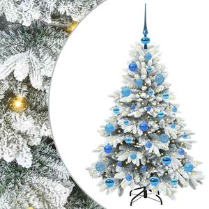 vidaXL Mű kar&aacute;csonyfa 150 LED-del &aacute;llv&aacute;nnyal Feh&eacute;r 120 cm PE &eacute;s PVC