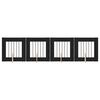 vidaXL Kutyaker&iacute;t&eacute;s &aacute;llv&aacute;nyokkal 4 pcs Fekete T&ouml;lgy 60 x 60 cm