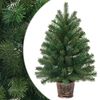 vidaXL Mű kar&aacute;csonyfa &aacute;llv&aacute;nnyal Z&ouml;ld 75 cm PVC, PE &eacute;s ac&eacute;l