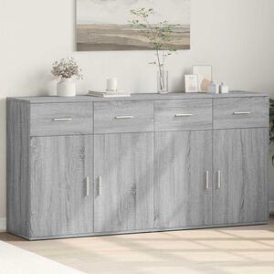 vidaXL 2 db sz&uuml;rke sonoma sz&iacute;nű szerelt fa t&aacute;lal&oacute;szekr&eacute;ny 79x38x80 cm