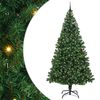 vidaXL Mű kar&aacute;csonyfa 300 LED-del Z&ouml;ld 240 cm PVC &eacute;s Ac&eacute;l &eacute;s Műanyag