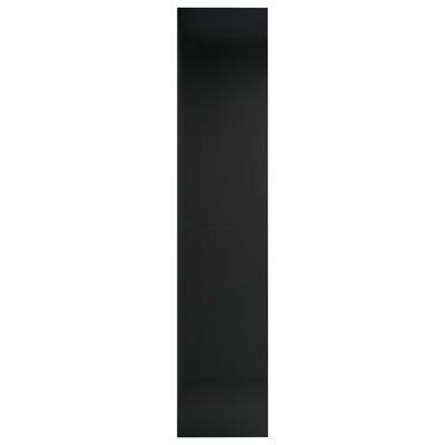 vidaXL magasfényű fekete forgácslap könyv-/TV-szekrény 36 x 30 x 143 cm