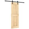 vidaXL Cs&uacute;sz&oacute; ajt&oacute; Term&eacute;szetes &eacute;s Fekete 70 x 210 cm Szil&aacute;rd Fenyőfa