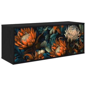 vidaXL Fals&iacute;that&oacute; TV Szekr&eacute;ny LOCHEM 102 x 33 x 40 cm Fekete T&ouml;lgy