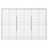 vidaXL horganyzott vas gabion kosár fedéllel 300 x 50 x 200 cm