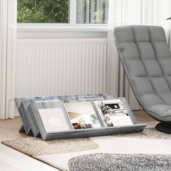 vidaXL Magazin &aacute;llv&aacute;ny Sz&uuml;rke Sonoma 90 x 53 x 28,5 cm Faanyag