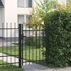vidaXL fekete ac&eacute;l BOXTEL ker&iacute;t&eacute;skapu egysz&aacute;rny&uacute; &iacute;ves tetejű 1 x 1,2 m