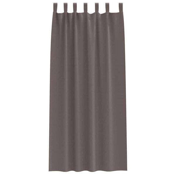 vidaXL Fekete F&uuml;gg&ouml;ny Gyűrűkkel 2 pcs S&ouml;t&eacute;t Barna 260 x 140 cm