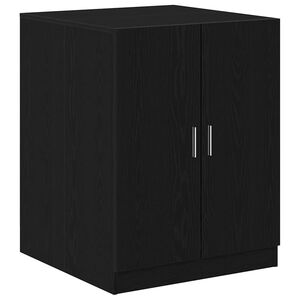 vidaXL Mos&oacute;g&eacute;p Szekr&eacute;ny Fekete t&ouml;lgy 70,5 x 71,5 x 91,5 cm Szerelt Fa