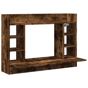 vidaXL f&uuml;st&ouml;s t&ouml;lgy sz&iacute;nű szerelt fa fali &iacute;r&oacute;asztal 105 x 48 x 75 cm