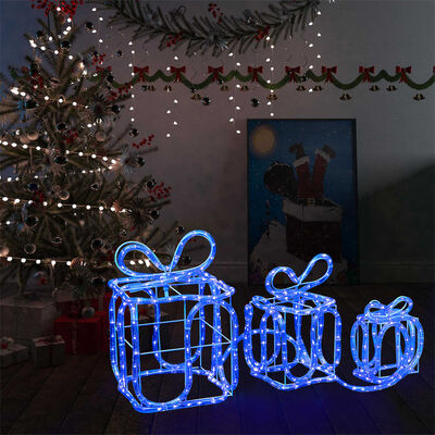 vidaXL bel- és kültéri karácsonyi díszdobozok 180 LED-del