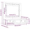vidaXL füstös tölgy színű tükrös szekrény LED-ekkel 60 x 31,5 x 62 cm