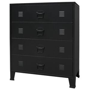 vidaXL ipari st&iacute;lus&uacute; fekete f&eacute;m fi&oacute;kos szekr&eacute;ny 78 x 40 x 93 cm