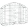 vidaXL &iacute;ves horganyzott vas gabion kos&aacute;r 100x30x60/80 cm