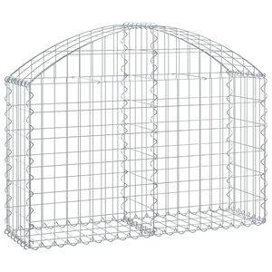 vidaXL &iacute;ves horganyzott vas gabion kos&aacute;r 100x30x60/80 cm