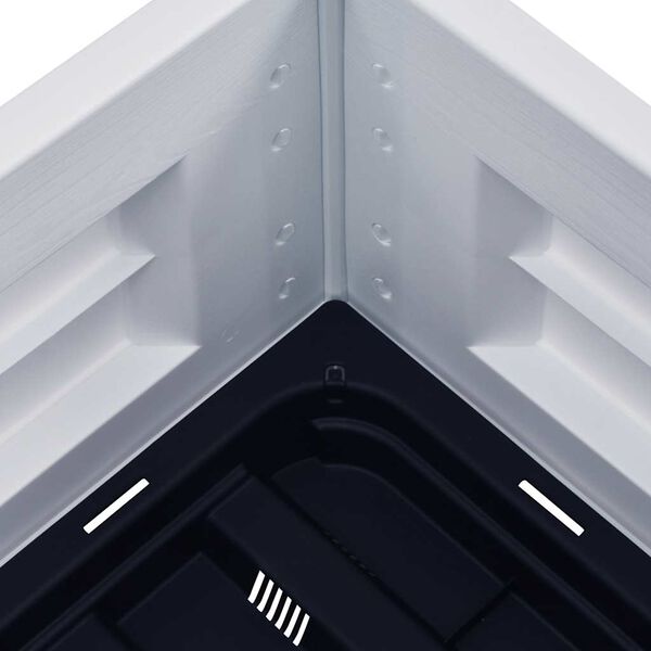 vidaXL feh&eacute;r kerti PP magas&aacute;gy&aacute;s 43 x 43 x 35 cm