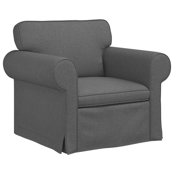 vidaXL Kanap&eacute; Szett 2 pcs S&ouml;t&eacute;tsz&uuml;rke 155 x 82 x 80 cm sz&ouml;vet