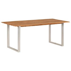 vidaXL t&ouml;m&ouml;r ak&aacute;cfa &eacute;tkezőasztal 180 x 90 x 76 cm