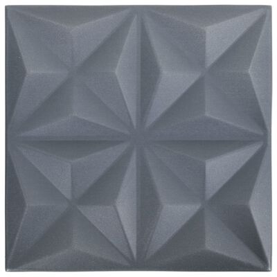 vidaXL 24 darab origami szürke 3D fali panel 50 x 50 cm 6 m²