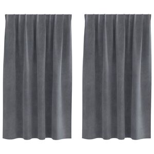 vidaXL S&ouml;t&eacute;t&iacute;tő f&uuml;gg&ouml;ny&ouml;k 2 db Vil&aacute;gossz&uuml;rke 140 x 140 cm B&aacute;rsony