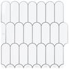 vidaXL Toll Csempe 20 db Feh&eacute;r sz&uuml;rke 30 x 30 cm Poliuret&aacute;n &eacute;s PET
