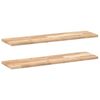 vidaXL 2 db kezeletlen t&ouml;m&ouml;r ak&aacute;cfa f&uuml;ggőpolc 100 x 20 x 2 cm