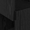 vidaXL Sarokszekr&eacute;ny Fekete t&ouml;lgy 25,5x25x102cm Faanyag