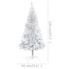 vidaXL ez&uuml;stsz&iacute;nű PET megvil&aacute;g&iacute;tott műkar&aacute;csonyfa g&ouml;mb szettel 120 cm