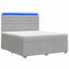 vidaXL LED Boxspring &Aacute;gy Mattal Vil&aacute;gossz&uuml;rke 140 x 190 cm Sz&ouml;vet