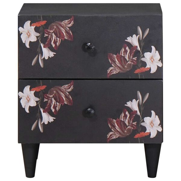 vidaXL &Eacute;jjeli asztal 2 pcs Barna 40 x 33,5 x 46 cm T&ouml;m&ouml;r Mang&oacute;f&aacute;t