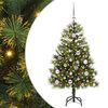 vidaXL Műanyag Hajtogat&oacute;s Kar&aacute;csonyfa Toj&aacute;sokkal Z&ouml;ld 120 cm