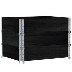 vidaXL 3 db fekete t&ouml;m&ouml;r fenyőfa raklapmagas&iacute;t&oacute; 80 x 60 cm